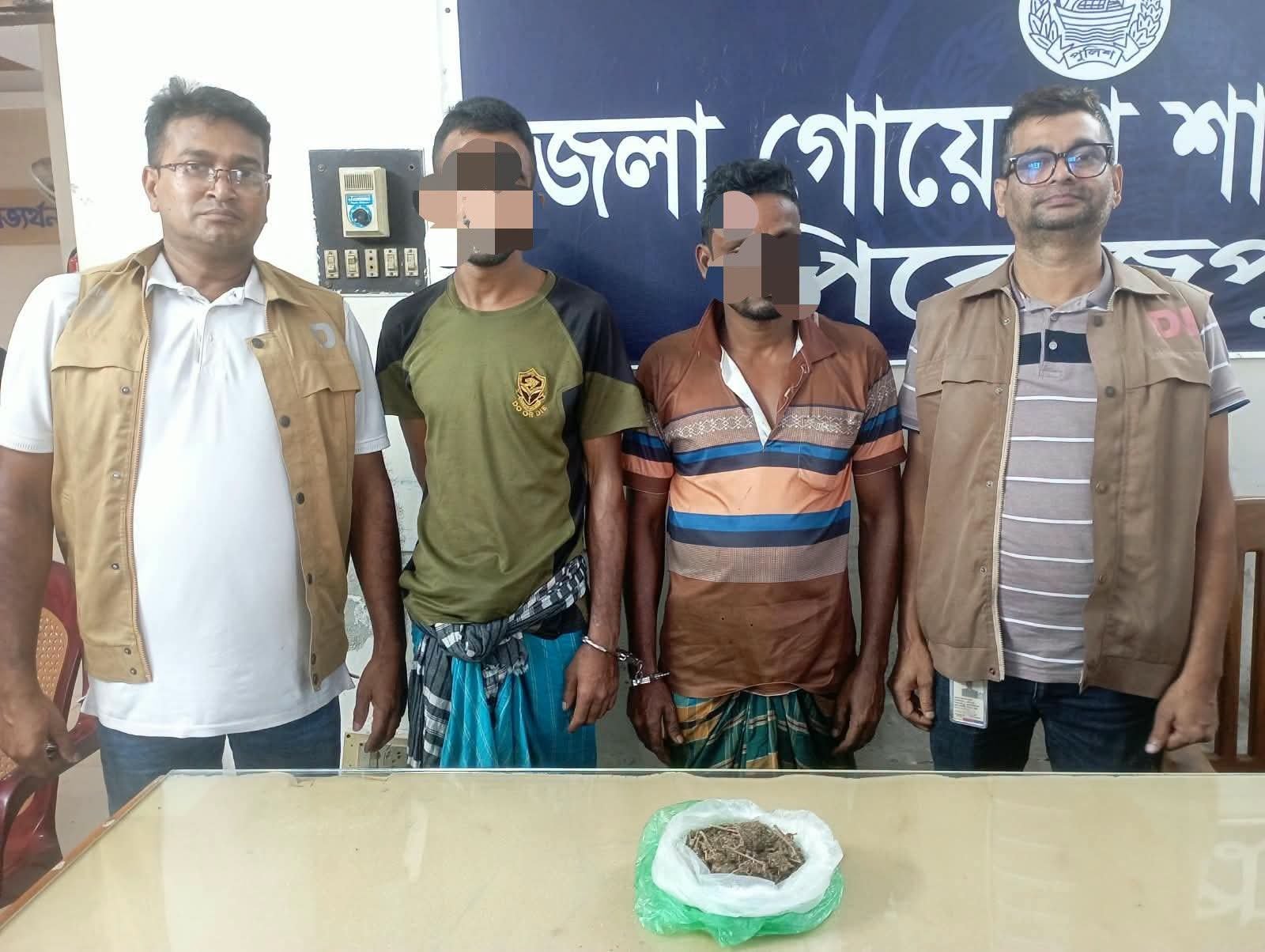 পিরোজপুরে ৫০০ গ্রাম গাঁজাসহ ২জনকে গ্রেফতার করেছে পিরোজপুর গোয়েন্দা পুলিশ।